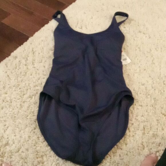 Andìe The Talum navy blue criss cross 1 piece swimsuit size XLT NWT - Picture 3 of 4